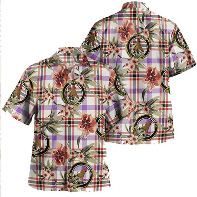 Boswell Dress Ancient Tartan Clan Crest Badge Aloha Hawaiian Shirt Tropical Old Style DE44