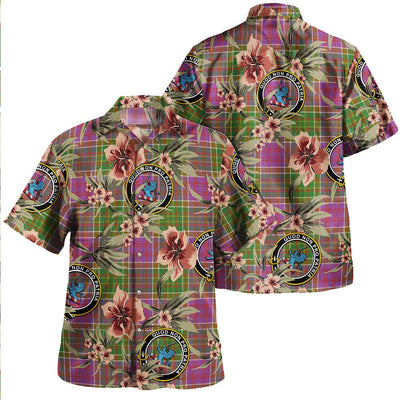 Bowie Ancient Tartan Clan Crest Badge Aloha Hawaiian Shirt Tropical Old Style CQ44
