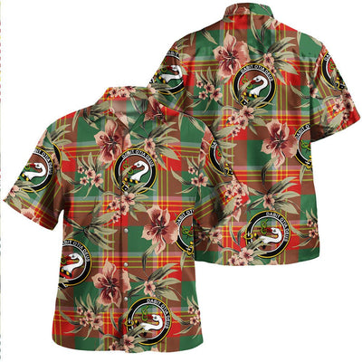Brisbane Modern Tartan Clan Crest Badge Aloha Hawaiian Shirt Tropical Old Style CE27