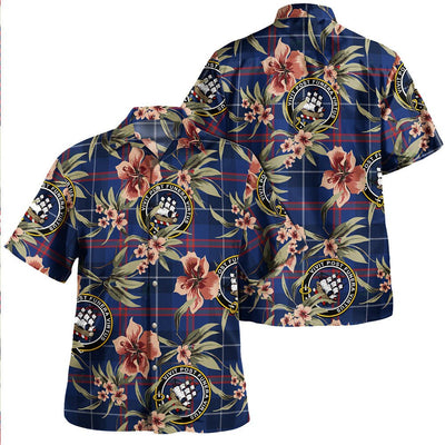 Bryson Modern Tartan Clan Crest Badge Aloha Hawaiian Shirt Tropical Old Style BS61