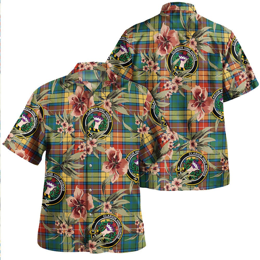 Buchanan Ancient Tartan Clan Crest Badge Aloha Hawaiian Shirt Tropical Old Style MR23 Buchanan Ancient Tartan Tartan Today