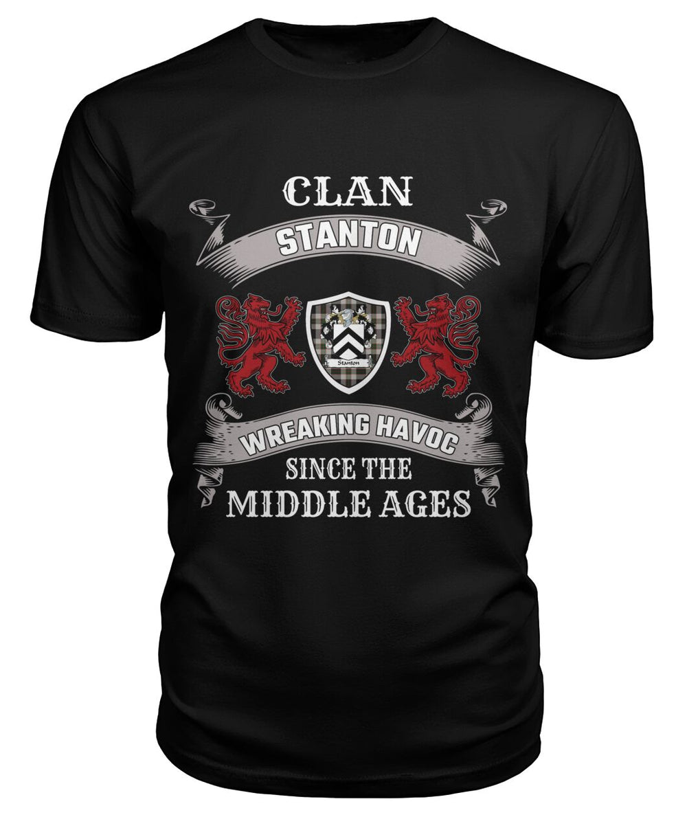Clan Stanton Tartan 2D T-ShirtTZ30 Stanton Tartan 2D T-Shirt Tartan T-Shirt Black S Stanton Tartan 2D T-Shirt