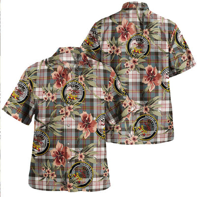Cameron of Erracht Dress Weathered 2 Tartan Clan Crest Badge Aloha Hawaiian Shirt Tropical Old Style OG15