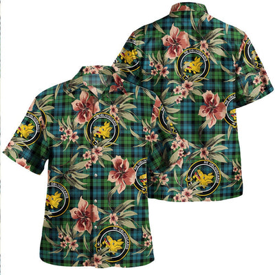 Campbell Ancient 2 Tartan Clan Crest Badge Aloha Hawaiian Shirt Tropical Old Style LM35