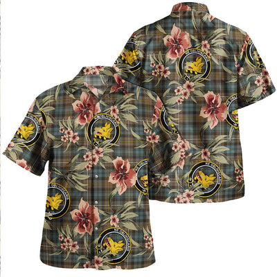 Campbell of Argyll Weathered 2 Tartan Clan Crest Badge Aloha Hawaiian Shirt Tropical Old Style RP84