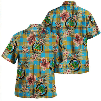 Carlisle (Carlill) Ancient Tartan Clan Crest Badge Aloha Hawaiian Shirt Tropical Old Style AC28