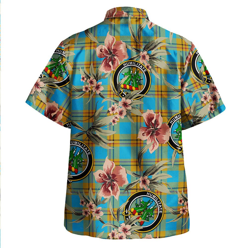 Carlisle (Carlill) Ancient Tartan Clan Crest Badge Aloha Hawaiian Shirt Tropical Old Style AC28 Carlisle (Carlill) Ancient Tartan Tartan Today