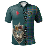 Clan Carmichael Ancient Tartan Polo Shirt - Lion Rampant And Celtic Thistle Style DN85 Carmichael Ancient Tartan Tartan Polo