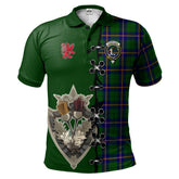 Clan Carmichael Modern Tartan Polo Shirt - Lion Rampant And Celtic Thistle Style AH71 Carmichael Modern Tartan Tartan Polo
