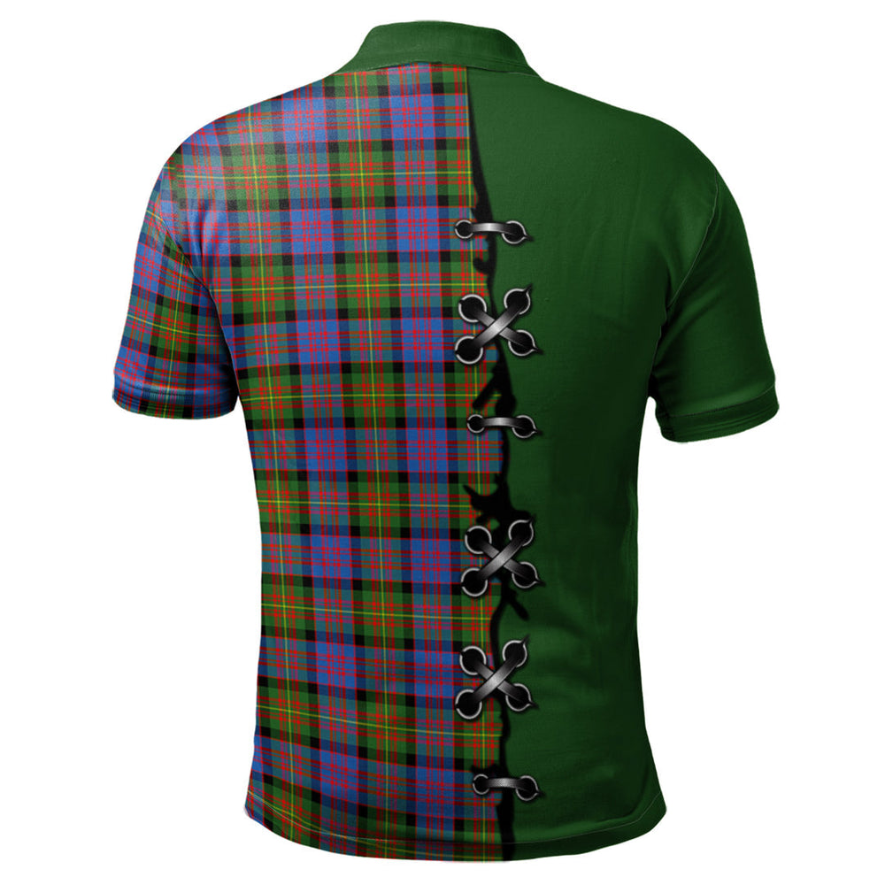 Clan Carnegie Ancient Tartan Polo Shirt - Lion Rampant And Celtic Thistle Style TW75 Carnegie Ancient Tartan Tartan Polo