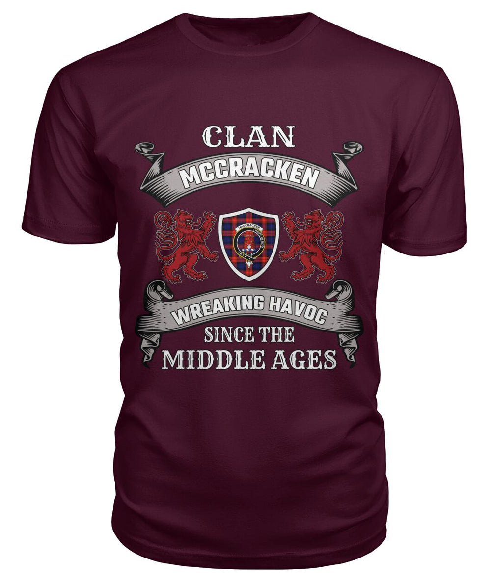 Clan McCracken Tartan 2D T-ShirtBZ34 McCracken Tartan 2D T-Shirt Tartan T-Shirt Maroon S McCracken Tartan 2D T-Shirt
