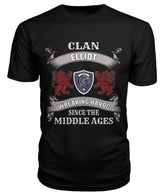 Clan Elliot Family Tartan 2D T-ShirtDV54 Elliot Tartan 2D T-Shirt Tartan T-Shirt Black S Elliot Tartan 2D T-Shirt