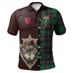 Clan Chisholm Hunting Ancient Tartan Polo Shirt - Lion Rampant And Celtic Thistle Style LU38 Chisholm Hunting Ancient Tartan Tartan Polo