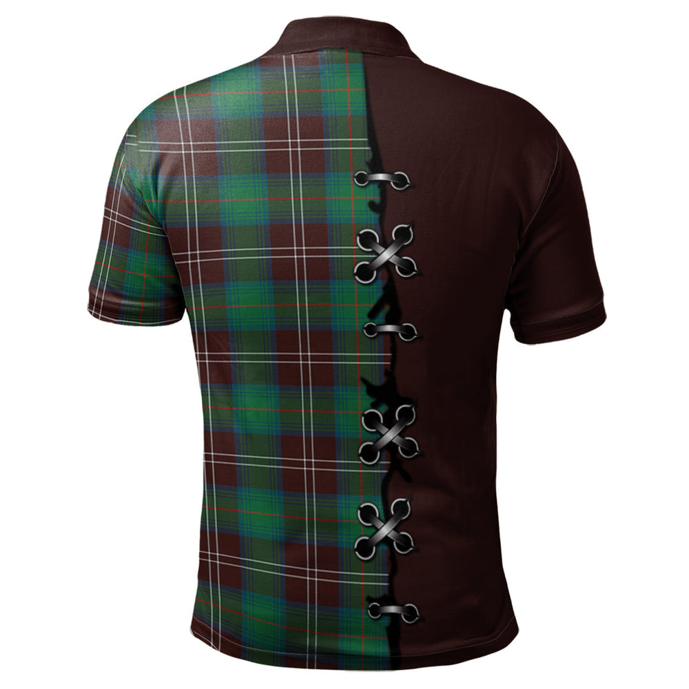 Clan Chisholm Hunting Ancient Tartan Polo Shirt - Lion Rampant And Celtic Thistle Style LU38 Chisholm Hunting Ancient Tartan Tartan Polo