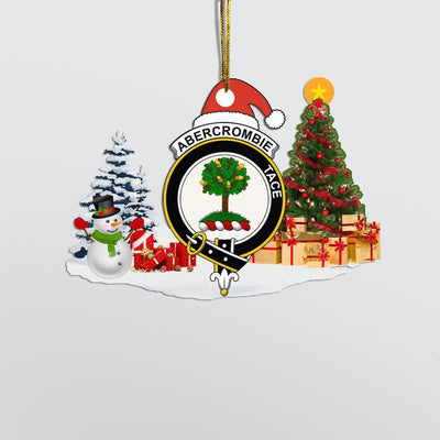 Clan Abercrombie Crest Tartan Acrylic Christmas Ornament WZ48