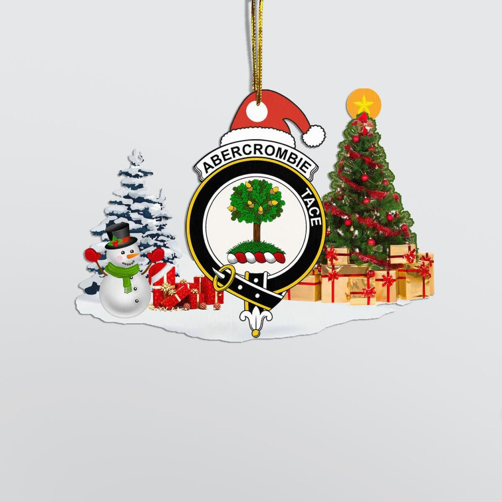 Clan Abercrombie Crest Tartan Acrylic Christmas Ornament WZ48 Abercrombie Tartan Tartan Christmas