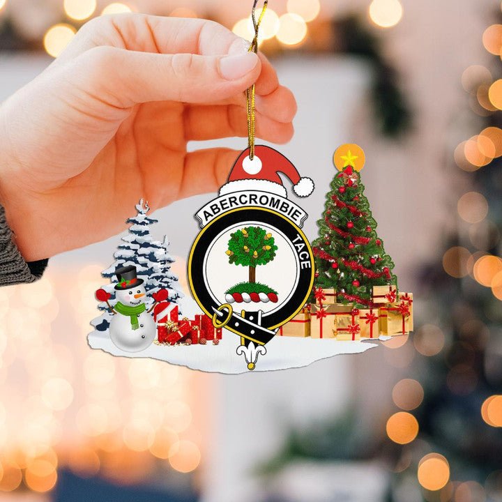 Clan Abercrombie Crest Tartan Acrylic Christmas Ornament WZ48 Abercrombie Tartan Tartan Christmas