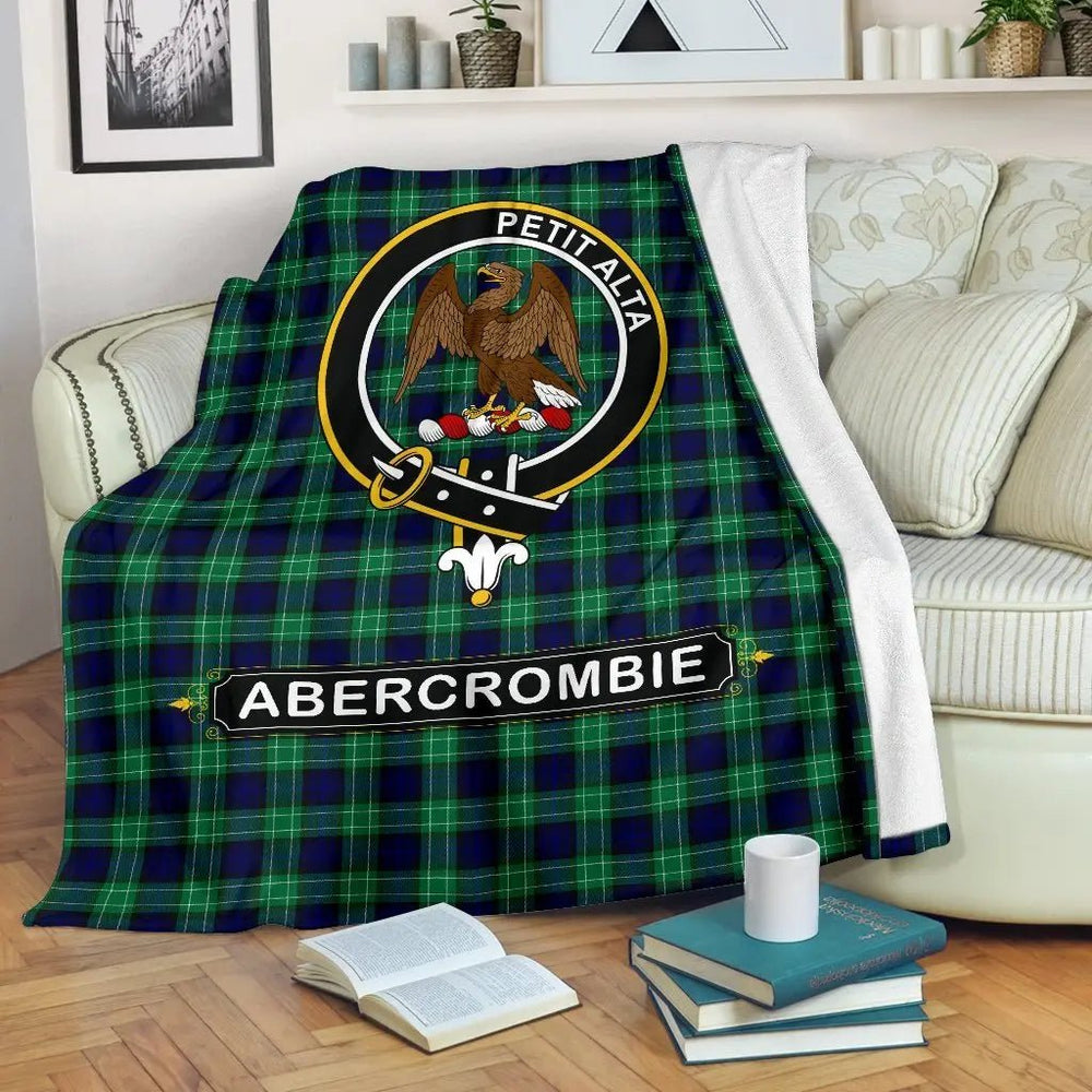 Clan Abercrombie family Tartan Crest Blanket 3 Sizes PJ85 Clan Abercrombie Tartan Today