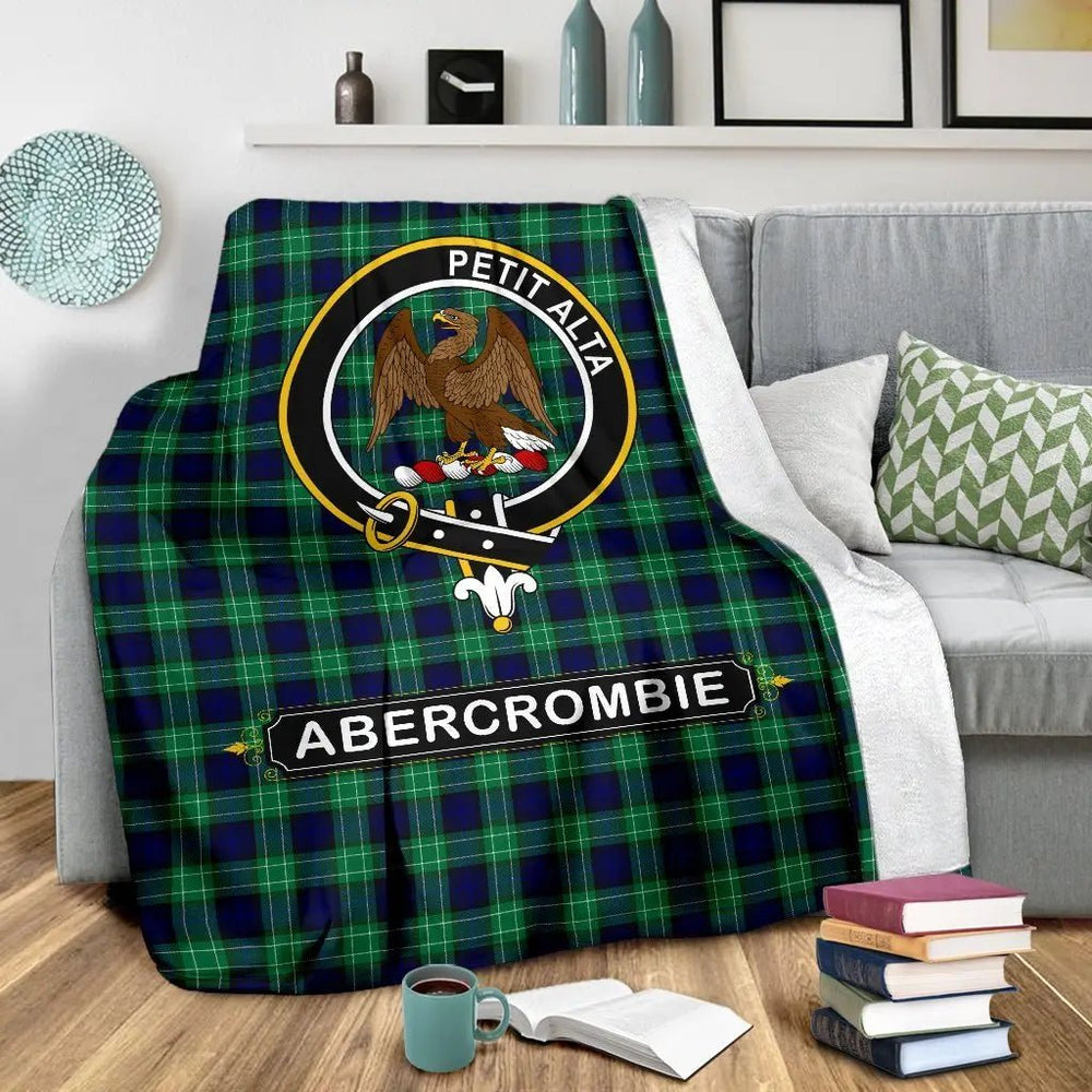 Clan Abercrombie family Tartan Crest Blanket 3 Sizes PJ85 Clan Abercrombie Tartan Today