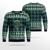 Clan Abercrombie Modern Crest Tartan Christmas Ugly Sweater FC42 Abercrombie Modern Crest Tartan Tartan Ugly Sweater