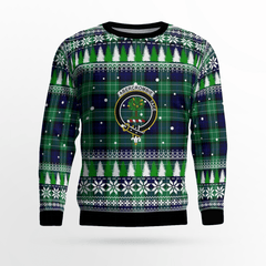 Clan Abercrombie Modern Crest Tartan Christmas Ugly Sweater FC42 Abercrombie Modern Crest Tartan Tartan Ugly Sweater