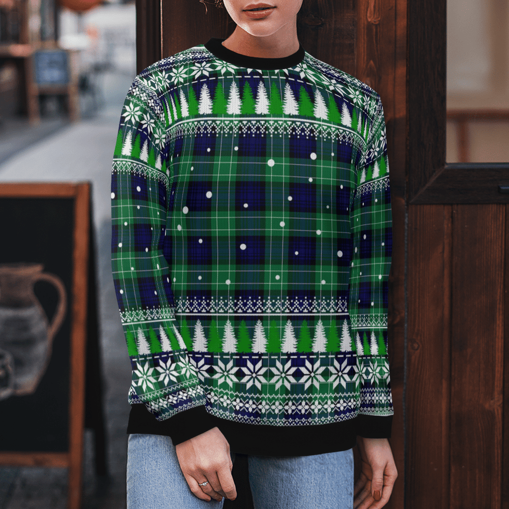 Clan Abercrombie Modern Tartan Christmas Ugly Sweater HG84 Abercrombie Modern Tartan Tartan Ugly Sweater