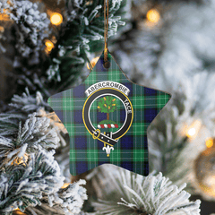 Clan Abercrombie Modern Tartan Crest Star Ceramic Ornament LF89 Abercrombie Modern Tartan Tartan Christmas