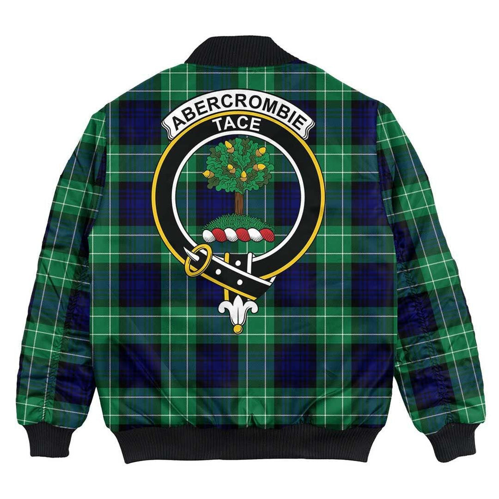 Clan Abercrombie Tartan Crest Bomber Jacket NL80 Abercrombie Tartan Tartan Bomber Jacket