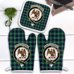 Clan Abercrombie Tartan Crest Oven Mitt And Pot Holder (2 Oven Mitts + 1 Pot Holder) XV21 Clan Abercrombie Tartan Today