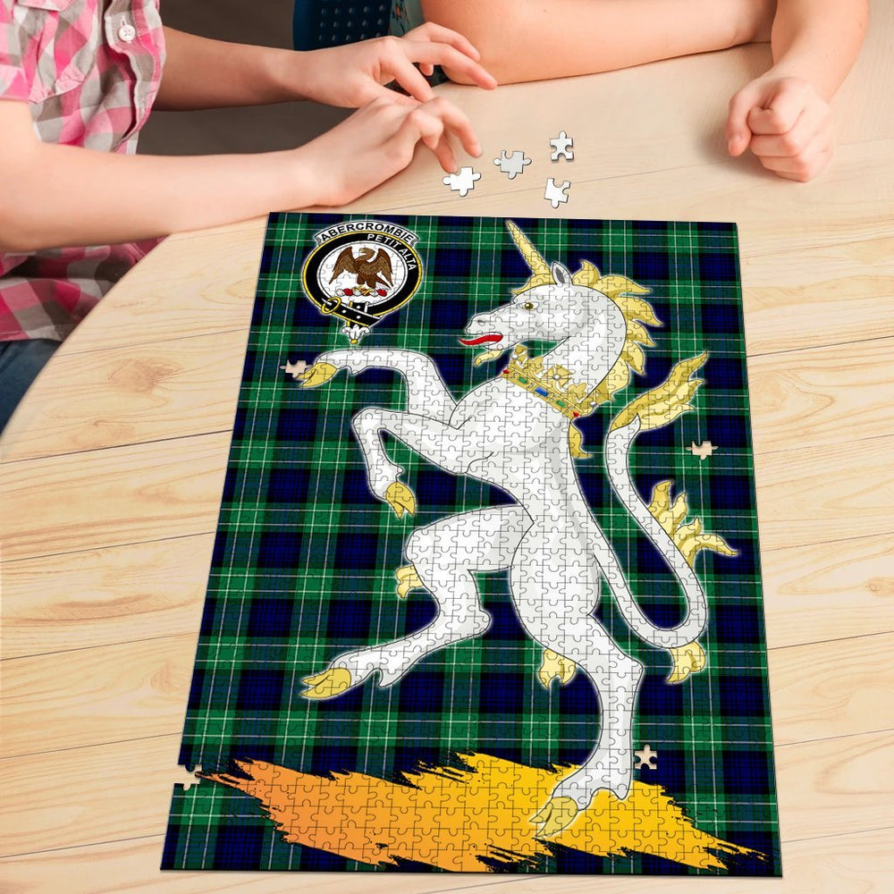 Clan Abercrombie Tartan Crest Unicorn Scotland Jigsaw Puzzles Gift For Family FI78 Clan Abercrombie Tartan Today