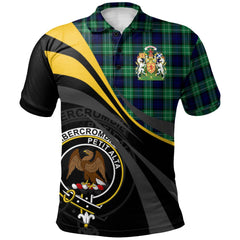 Clan Abercrombie Tartan Polo Shirt - Royal Coat Of Arms Style IY69 Abercrombie Tartan Tartan Polo