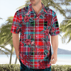 Clan Aberdeen District Tartan Scottish Lion Hawaiian Shirt XT97 Aberdeen District Tartan Tartan Hawaii Shirt