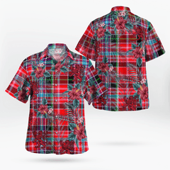 Clan Aberdeen District Tartan Scottish Lion Hawaiian Shirt XT97 Aberdeen District Tartan Tartan Hawaii Shirt