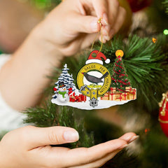 Clan Abernethy Crest Tartan Acrylic Christmas Ornament CJ42 Abernethy Tartan Tartan Christmas