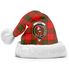Clan Adair Modern Tartan Crest Christmas Santa Hat IE90 Adair Modern Tartan Tartan Santa Hat