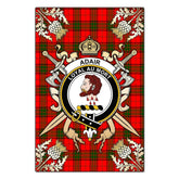 Clan Adair Tartan Crest Black Garden Flag - Gold Thistle EB45 Clan Adair Tartan Today