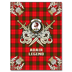 Clan Adair Tartan Gold Courage Symbol Blanket IZ96 Clan Adair Tartan Today