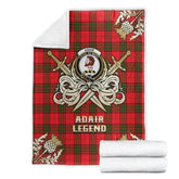Clan Adair Tartan Gold Courage Symbol Blanket IZ96 Clan Adair Tartan Today