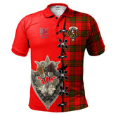 Clan Adair Tartan Polo Shirt - Lion Rampant And Celtic Thistle Style RS69 Adair Tartan Tartan Polo