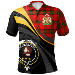 Clan Adair Tartan Polo Shirt - Royal Coat Of Arms Style GD69 Adair Tartan Tartan Polo