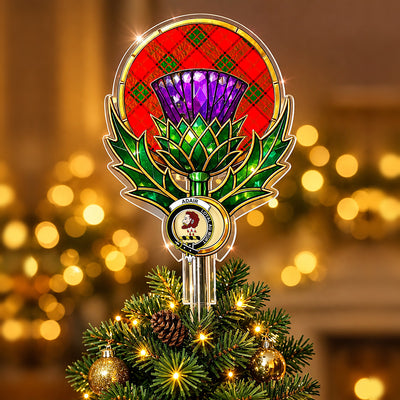 Clan Adair Tartan Thistle Christmas Tree Topper