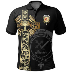 Clan Adam Clan Unisex Polo Shirt - Celtic Tree Of Life FI36 Adam Tartan Tartan Polo