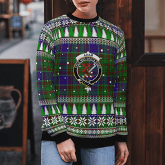 Clan Adam Crest Tartan Christmas Ugly Sweater XP56 Adam Crest Tartan Tartan Ugly Sweater