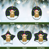 Clan Adam Tartan Christmas Ceramic Ornament Highland Cows Style CN36 Adam Tartan Tartan Ornament