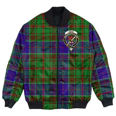 Clan Adam Tartan Crest Bomber Jacket OS24