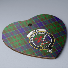 Clan Adam Tartan Crest Heart Ceramic Ornament KX87 Adam Tartan Tartan Christmas