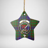 Clan Adam Tartan Crest Star Ceramic Ornament OC68 Adam Tartan Tartan Christmas