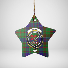 Clan Adam Tartan Crest Star Ceramic Ornament OC68 Adam Tartan Tartan Christmas