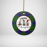 Clan Adam Tartan Gnome Round Ceramic Ornament KI16 Adam Tartan Tartan Christmas