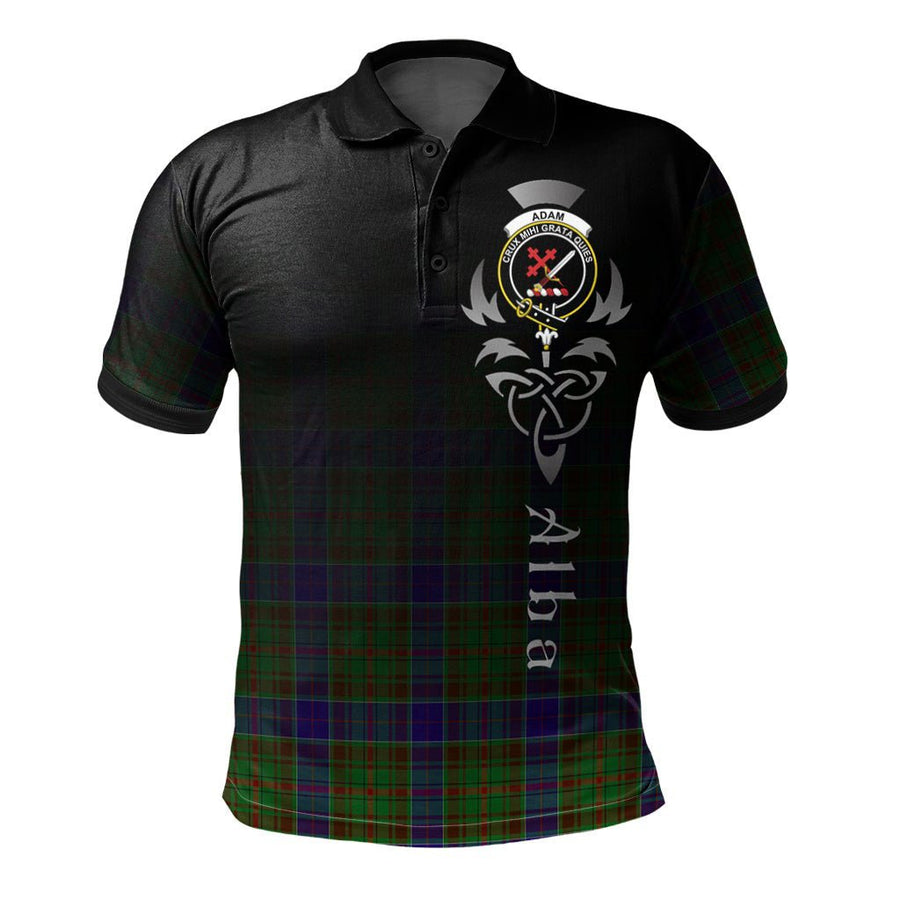 Clan Adam Tartan Polo Shirt - Alba Celtic Style FI67 Adam Tartan Tartan Polo